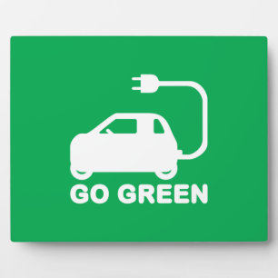 Go Green ~ Drive Electric Cars Fotoplatte