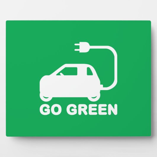 Go Green ~ Drive Electric Cars Fotoplatte (Vorderseite)