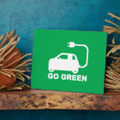 Go Green ~ Drive Electric Cars Fotoplatte (Seite)