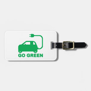 Go Green ~ Drive Electric Cars Gepäckanhänger