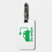 Go Green ~ Drive Electric Cars Gepäckanhänger (Rückseite vertikal)