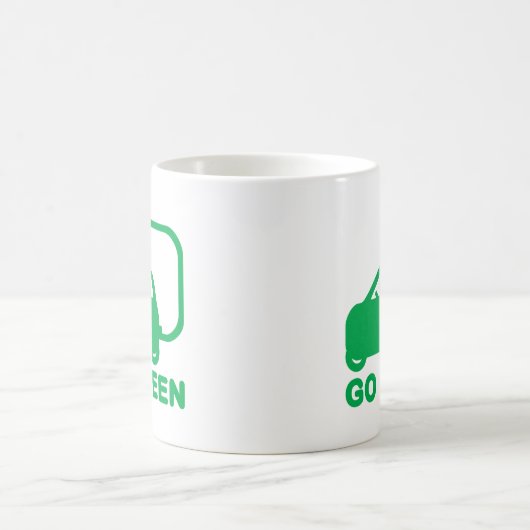 Go Green ~ Drive Electric Cars Kaffeetasse (Mittel)