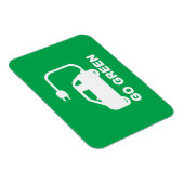 Go Green ~ Drive Electric Cars Magnet (Rechte Seite)
