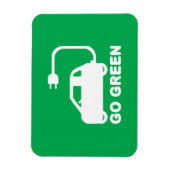 Go Green ~ Drive Electric Cars Magnet (Vertikal)