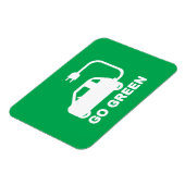 Go Green ~ Drive Electric Cars Magnet (Linke Seite)