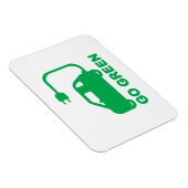 Go Green ~ Drive Electric Cars Magnet (Rechte Seite)
