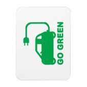Go Green ~ Drive Electric Cars Magnet (Vertikal)