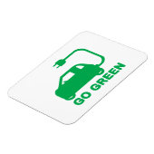 Go Green ~ Drive Electric Cars Magnet (Linke Seite)