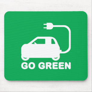 Go Green ~ Drive Electric Cars Mousepad