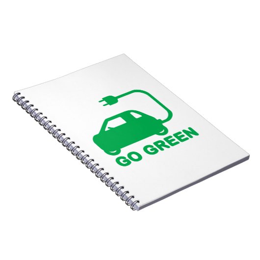Go Green ~ Drive Electric Cars Notizblock (Rechte Seite)