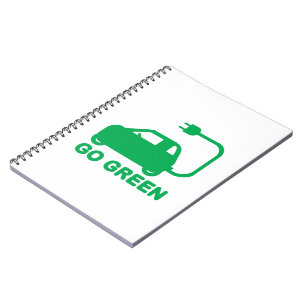 Go Green ~ Drive Electric Cars Notizblock