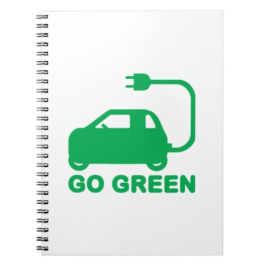 Go Green ~ Drive Electric Cars Notizblock (Vorderseite)