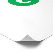 Go Green ~ Drive Electric Cars Poster (Ecke)