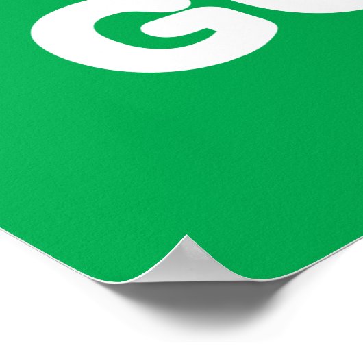 Go Green ~ Drive Electric Cars Poster (Ecke)