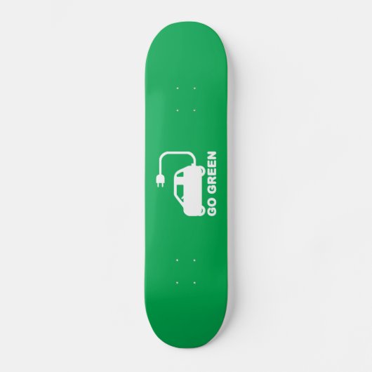Go Green ~ Drive Electric Cars Skateboard (Vorderseite)