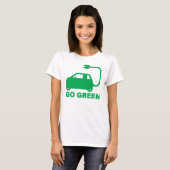 Go Green ~ Drive Electric Cars T-Shirt (Vorne ganz)