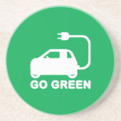 Go Green ~ Drive Electric Cars Untersetzer (Vorne)