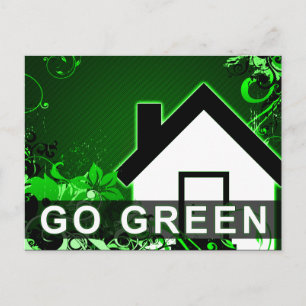 go green : hi-fi home postkarte