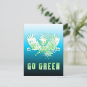 go green : hi-fi tree postkarte (Stehend Vorderseite)