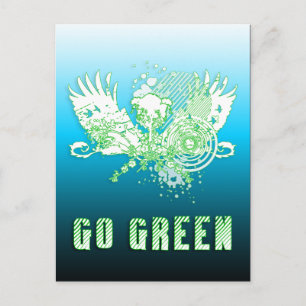 go green : hi-fi tree postkarte