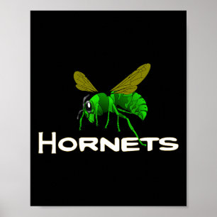 Go Green Hornets Footbyll Bysebyll Bysketbyll Chef Poster