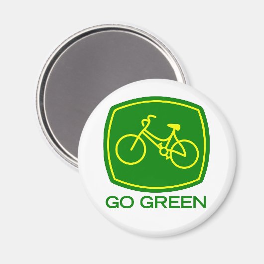 Go Green Magnet (Vorderseite/Rückseite)