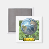 Go Green Magnet (Vorderseite/Rückseite)