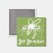 Go Green - Magnet (Vorderseite/Rückseite)