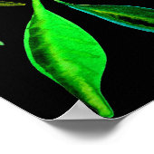 Go Green Öko Blätter Aquarellbilder Poster (Ecke)