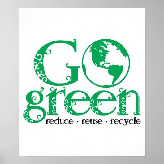 Go Green Poster (Vorne)