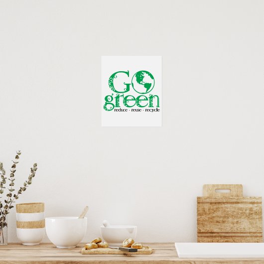 Go Green Poster (Küche)