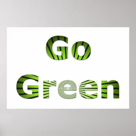 Go Green Poster (Vorne)