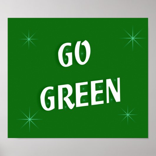 Go Green Poster (Vorne)