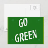 Go Green Postkarte (Vorne/Hinten)
