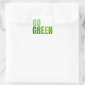 Go Green Quadratischer Aufkleber (Tasche)