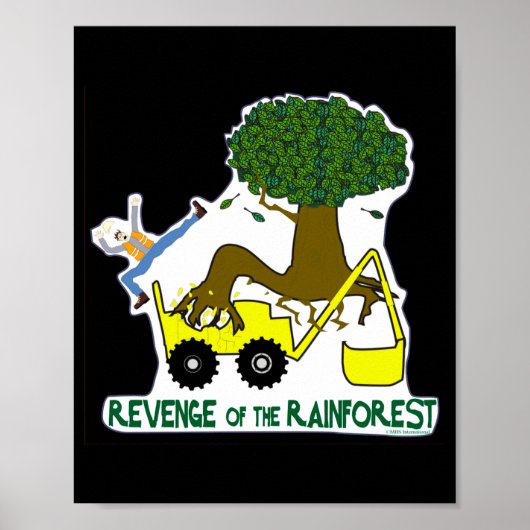 Go Green Reduce Reuse Recycle Rain Forest T Shirt  Poster (Vorne)