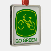 Go Green Silbernes Ornament (Rechts)