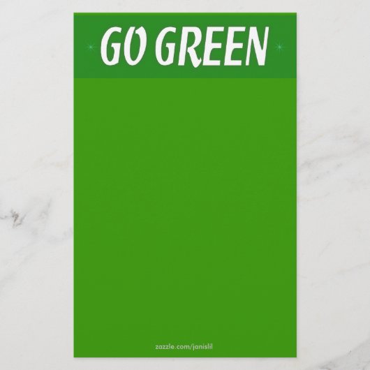 Go Green Stationery Briefpapier (Vorderseite)