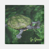 Go Green Turtle Magnet (Vorne)