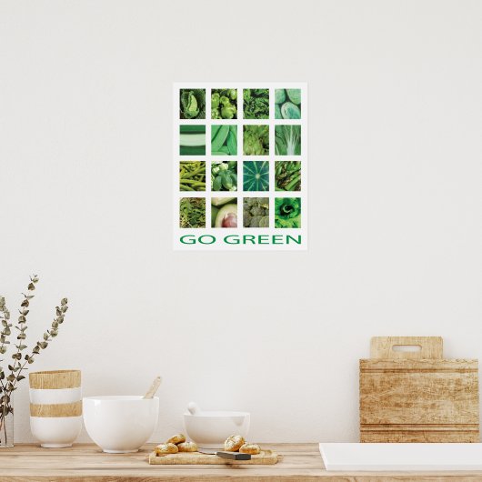 Go Green Vegetables Küche Poster (Küche)