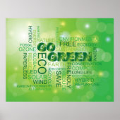 Go Green Word Cloud Poster (Vorne)