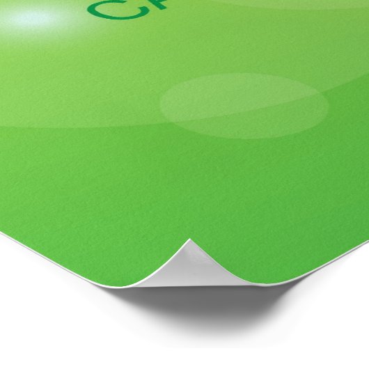 Go Green Word Cloud Poster (Ecke)