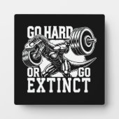 Go Hard oder Go Extinct - T-Rex-Fitnessstudio Moti Fotoplatte (Vorderseite)