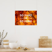 Go Hard oder Go Zuhause Gym Workout Poster (Küche)