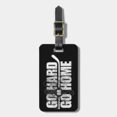 Go Hard oder Go Zuhause (Hockey) Gepäckmarke Gepäckanhänger (Vorderseite vertikal)