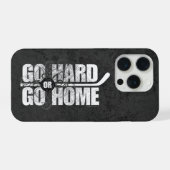 Go Hard oder Go Zuhause (Hockey) iPhone Hülle (Rückseite (Horizontal))