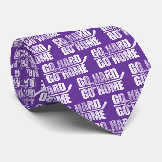 Go Hard oder Go Zuhause (Hockey) Neck Tie Krawatte (Gerollt)
