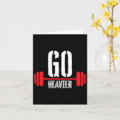 Go Heavier Stärke Training Motivation Karte (Gelbe Blume)