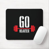 Go Heavier Stärke Training Motivation Mousepad (Mit Mouse)