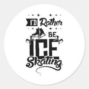 Go Ice Skaten Runder Aufkleber
